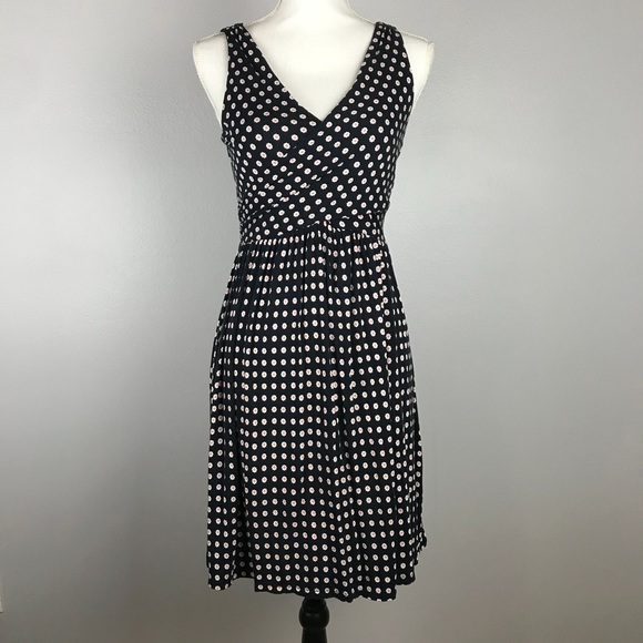 LOFT Dresses & Skirts - LOFT Empire Cut Black Geometric Sleeveless Dress